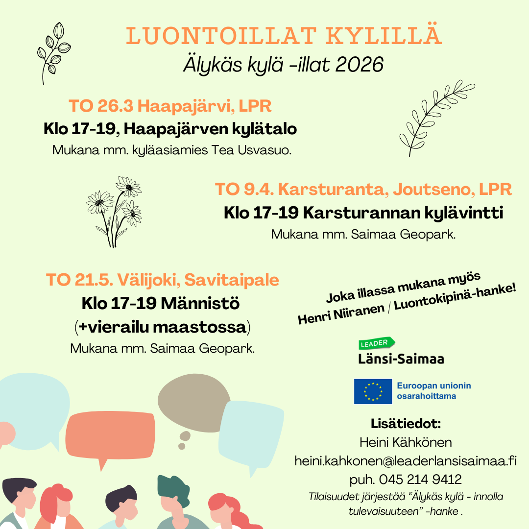 Luontoillat kylillä - kevät 2026